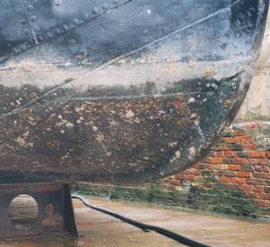 In dry dock